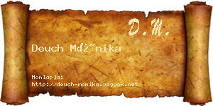 Deuch Mónika névjegykártya
